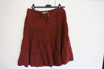 Burgundy rokje in fijne velours 40 beschikbaar voor biedingen