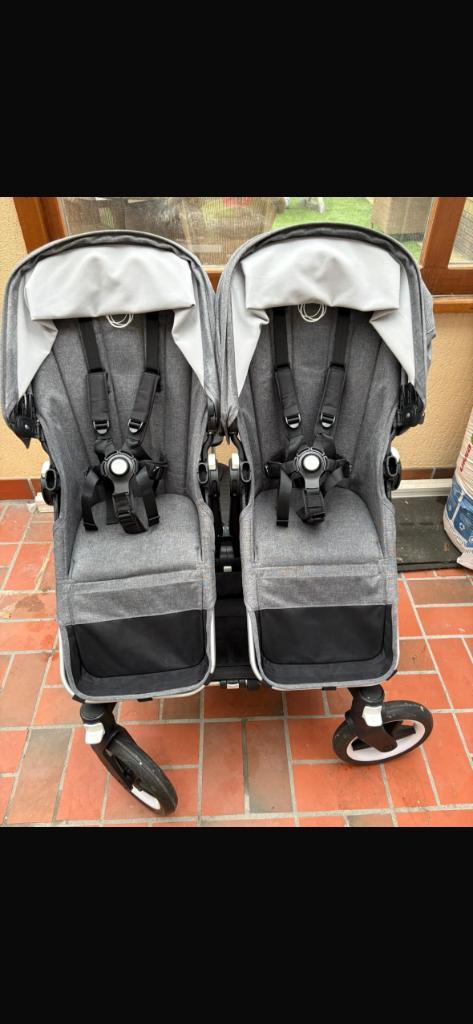 bugabo donkey 3, Kinderen en Baby's, Buggy's, Gebruikt, Overige merken, Duomodel, Regenhoes, Verstelbare rugleuning, Zonnekap
