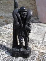 statue en ébène Le braconnier par Maquet, Antiquités & Art, Art | Sculptures & Bois, Enlèvement ou Envoi