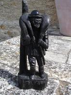 statue en ébène Le braconnier par Maquet, Antiquités & Art, Enlèvement ou Envoi