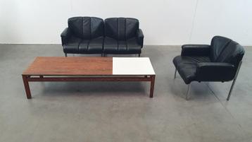 Girsberger leren Eurochairs, Hans Eichenberger 1970 vintage beschikbaar voor biedingen
