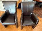 6 stuks fauteuile / eetkamer stoelen. 100 % leder, Huis en Inrichting, Stoelen, Ophalen, Zo goed als nieuw, Leer