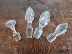 4 bouchons de carafe en cristal, Antiquités & Art, Antiquités | Verre & Cristal, Enlèvement