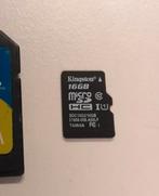 Carte microSD HC KINGSTON, 16GB, avec adaptateur SD, Comme neuf, 16 GB, MicroSDHC, KINGSTON