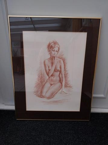 Tekening kader naakt vrouwenlichaam Tarantino 1972 beschikbaar voor biedingen