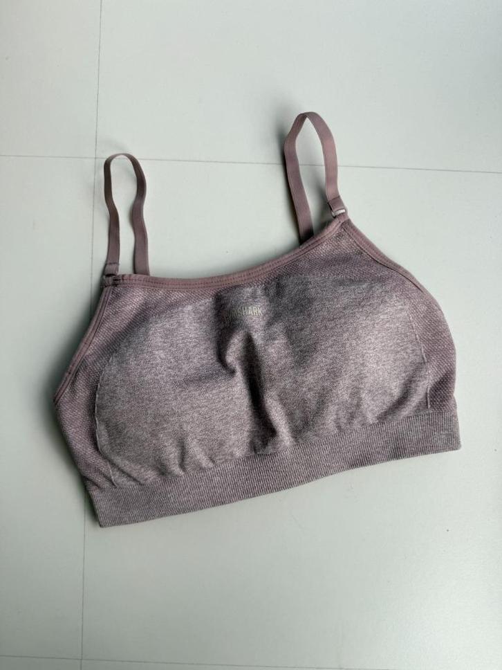 Lichtpaarse Gymshark Flex Strappy Sports Bra (XS), Kleding | Dames, Sportkleding, Gedragen, Fitness of Aerobics, Maat 34 (XS) of kleiner
