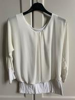 Witte bloes met transparante mouwen, Kleding | Dames, Topjes, Ophalen of Verzenden, Zo goed als nieuw, Maat 38/40 (M)