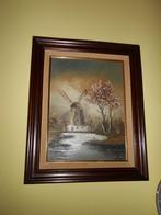 Schilderij : Molen aan water, gesigneerd N. Verheyden, Antiek en Kunst, Ophalen
