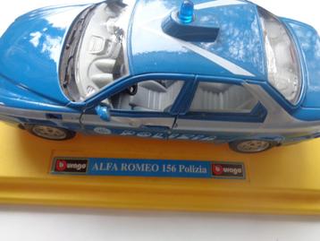 BURAGO modelauto 1/24  Alfa Romeo 156 POLIZIA