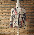 (102)- veste jeans femme t.42 beige - kriss -, Kleding | Dames, Jassen | Zomer, Kriss, Beige, Maat 42/44 (L), Ophalen of Verzenden