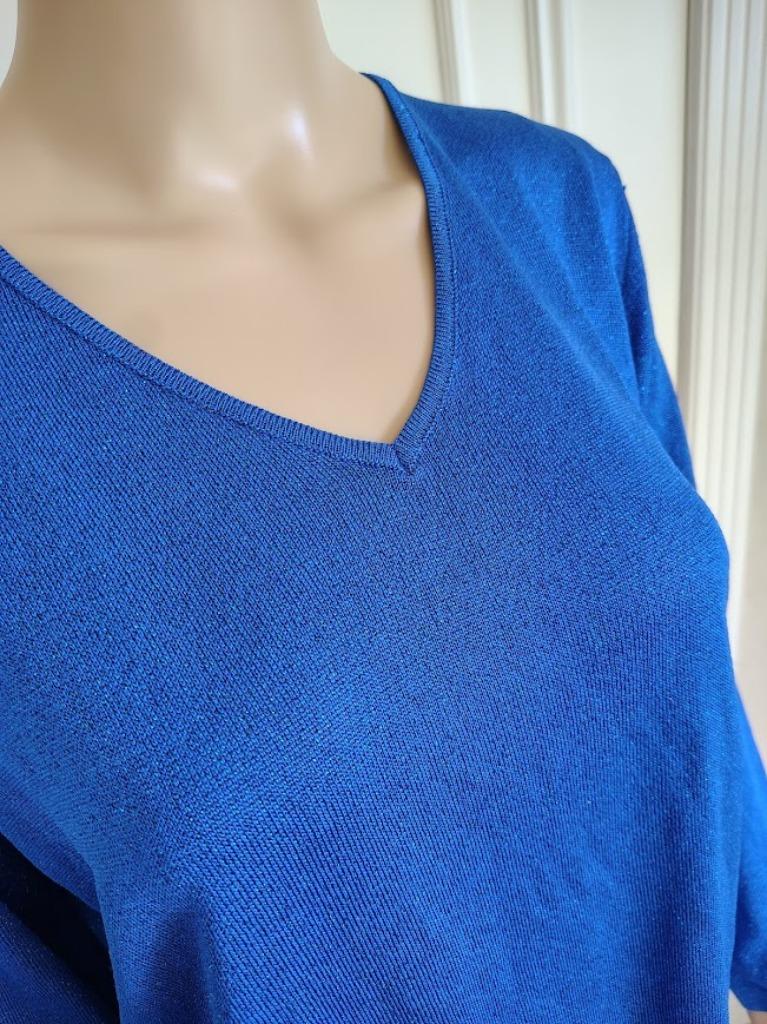 blauwe feestelijke blouse, Ophalen of Verzenden, Zo goed als nieuw, Maat 38/40 (M), Blauw