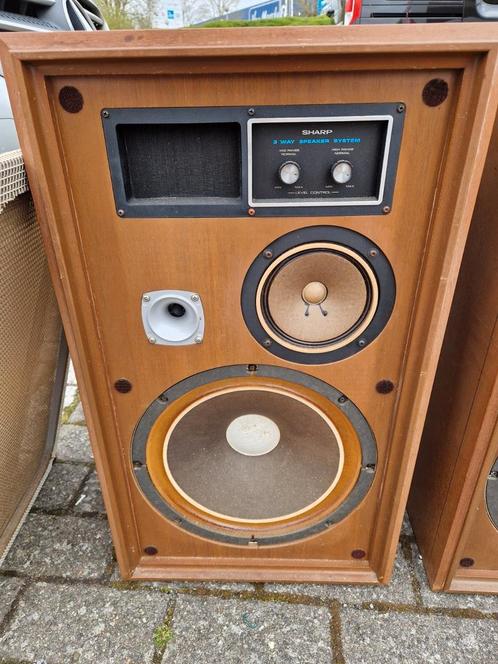 Vintage boxen Sharp CP-501 H, Audio, Tv en Foto, Luidsprekerboxen, Gebruikt, Ophalen
