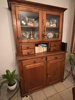Armoire avec étagère vitree en bois, Huis en Inrichting, Kasten | Buffetkasten, Ophalen, Gebruikt, Kersenhout