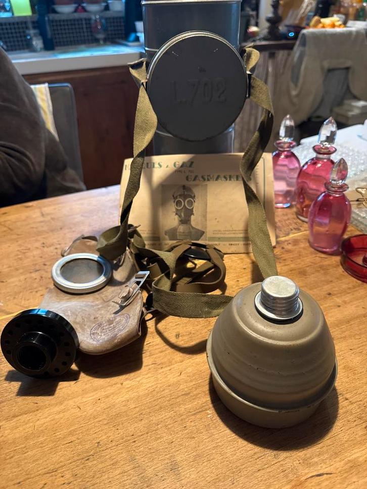 Belgisch gasmasker WOII, Verzamelen, Militaria | Tweede Wereldoorlog, Landmacht, Overige typen, Ophalen of Verzenden