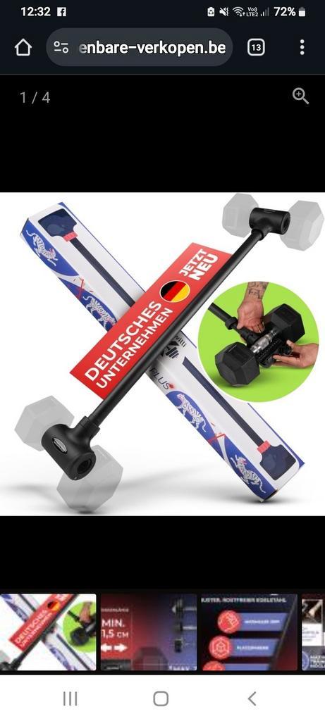 Halterstang 90 kg, Sport en Fitness, Fitnessmaterialen, Nieuw, Ophalen of Verzenden