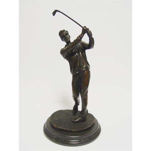 Een brons beeld , golf , kado, Antiquités & Art, Art | Sculptures & Bois, Enlèvement ou Envoi