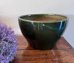 Groene bloempot keramiek, Tuin en Terras, Ophalen, Zo goed als nieuw