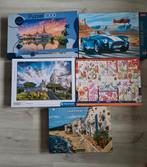 4 Puzzels + 1 gratis (20€ samen) ook apart te koop, Hobby en Vrije tijd, Ophalen, 500 t/m 1500 stukjes, Zo goed als nieuw, Legpuzzel