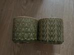 2 bloempotten doorsnede 11,5 cm, Ophalen, Rond, Binnen, Metaal