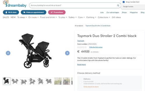 Stroller, Kinderen en Baby's, Kinderwagens en Combinaties, Zo goed als nieuw, Kinderwagen, Overige merken, Duowagen, Ophalen