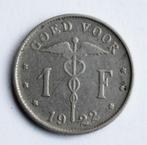 1 FRANK ALBERT 1 BELGIE 1922 VL, Postzegels en Munten, Ophalen of Verzenden, Overig, Losse munt