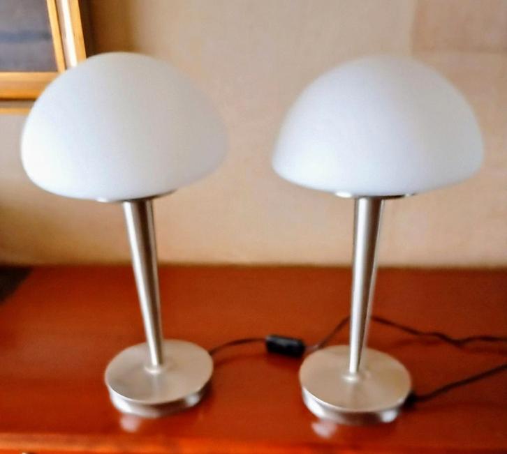 Twee champignon-lampen, Huis en Inrichting, Lampen | Tafellampen, Zo goed als nieuw, Ophalen of Verzenden