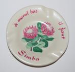 Simba  à moral bas il faut  Cogebi ornamin / Jaren ' 70, Verzamelen, Biermerken, Verzenden, Zo goed als nieuw, Reclamebord, Plaat of Schild