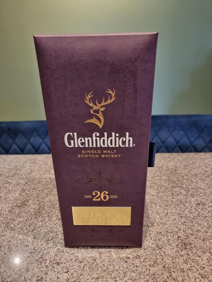 Glenfiddich excellence boxset van 26 jaar oud, Verzamelen, Wijnen, Nieuw, Overige typen, Overige gebieden, Vol, Ophalen of Verzenden