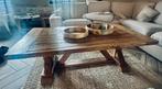 Eettafel kloostertafel en salontafel masief hout, Ophalen, Zo goed als nieuw
