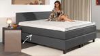 Swiss Sleep Boxspring, Ophalen, Beige, Rolex Taupe Leather Boxspring, Tweepersoons
