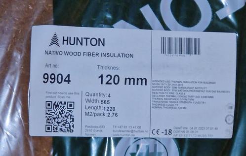 Laine de bois HUNTON Nativo, Bricolage & Construction, Isolation & Étanchéité, Neuf, Isolation des murs, Isolation de toiture