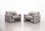Italiaanse Set Leren Maralunga Lounge fauteuils voor Cassina, Ophalen, Gebruikt, Vintage design, midcentury modern, retro, 1950s, 1960s, 1970s