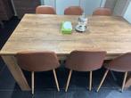 Eettafel met 6 stoelen 160lang en 60breed, Huis en Inrichting, Ophalen, Zo goed als nieuw