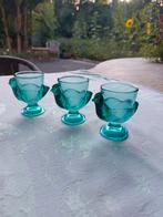 3 vintage/luminarc/france/azure persglas/eidoppen/6€/3st, Ophalen of Verzenden