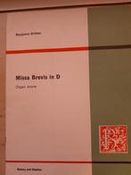 Missa Brevis in D     op. 63   Benjamin Britten, Muziek en Instrumenten, Bladmuziek, Ophalen of Verzenden, Nieuw, Klassiek, Zang