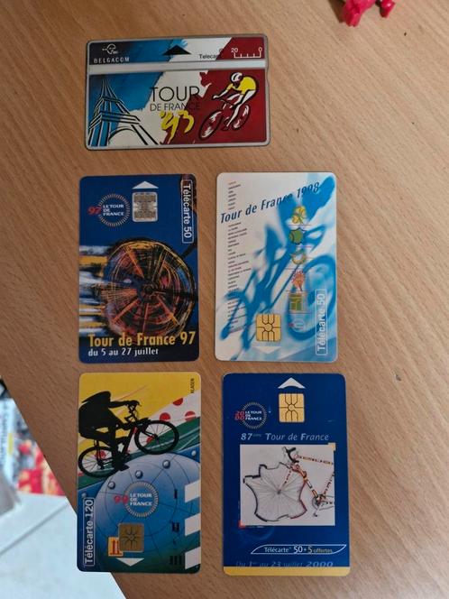 Lot de 5 cartes téléphoniques tour de france, Collections, Cartes de téléphone, Enlèvement ou Envoi