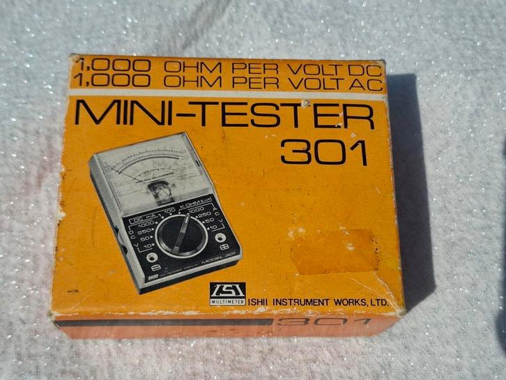 Vintage Multi meter ISI Mini tester 301, Doe-het-zelf en Bouw, Meetapparatuur, Multimeter, Ophalen of Verzenden