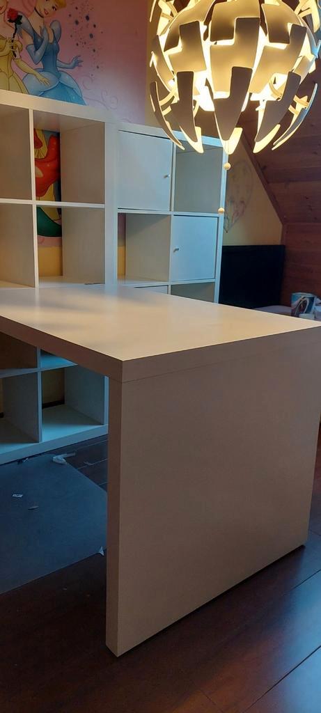 Ikea Kallax bureau wit (115x76), Huis en Inrichting, Bureaus, Gebruikt, Bureau, Ophalen