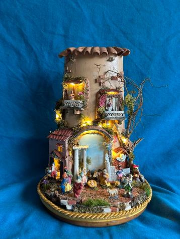 Presepe artistico napoletano san gregorio armeno 30 cm beschikbaar voor biedingen