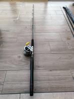 zware reelhengel met reel, Ophalen, Gebruikt, Complete set