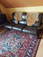 zetel 3personen, Ophalen, Gebruikt, Hout + leer, 150 tot 200 cm