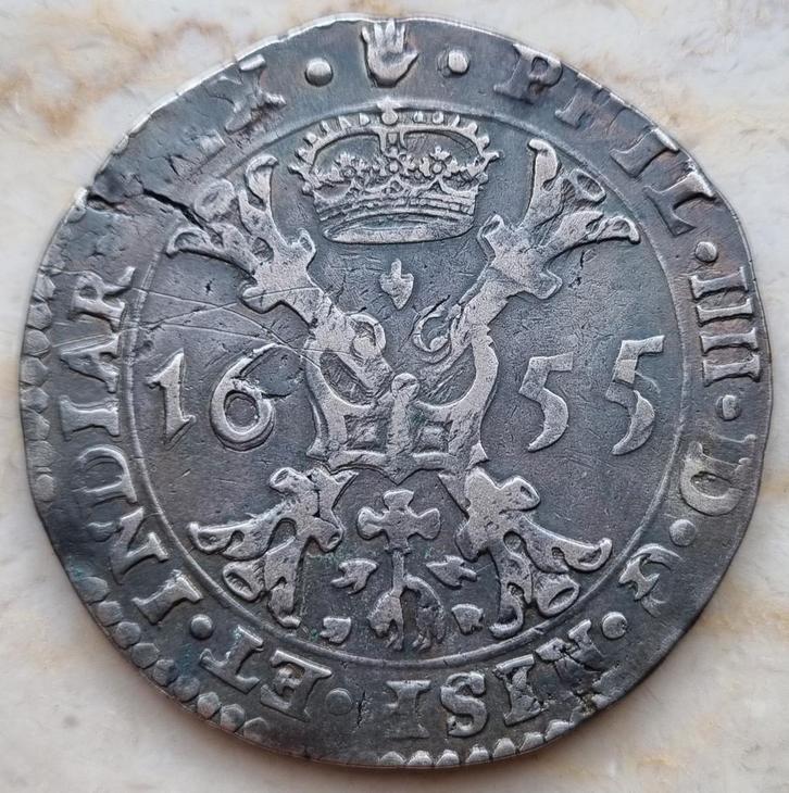 Patagon 1655 (Antwerpen) Philips IIII / Mooie kwaliteit !, Postzegels en Munten, Munten | België, Losse munt, Zilver, Zilver, Ophalen of Verzenden