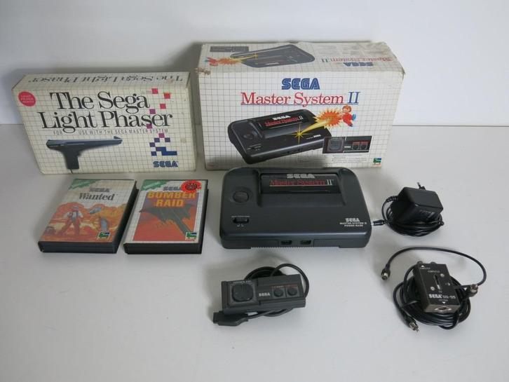 Vintage Sega Master System II + games+ light phaser, Games en Spelcomputers, Games | Sega, Gebruikt, Master System, Ophalen of Verzenden