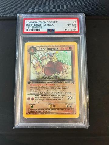 6/82 dark dugtrio 1e psa 8 € 65,00 holo disponible aux enchères