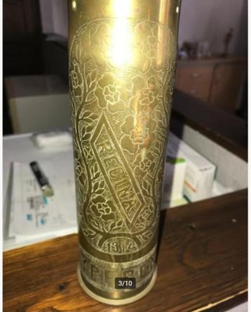 trench art WOI-granaathuls (2stuks) beschikbaar voor biedingen