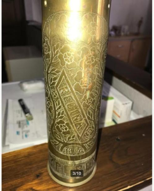 trench art WOI-granaathuls (2stuks), Verzamelen, Militaria | Algemeen, Landmacht, Hulzen of Bodemvondsten, Ophalen of Verzenden