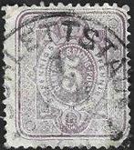 1 Postzegel Duitse Rijk Cijfer & adelaar, inschrift Pfennig, Ophalen of Verzenden, Duitse Keizerrijk, Gestempeld