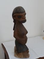 houten beeld, hoog 40 cm, heel primitief, Antiek en Kunst, Verzenden