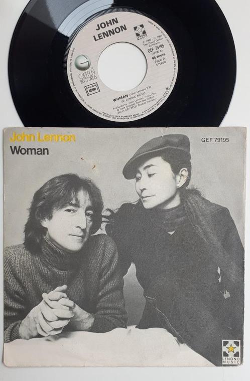 45T John Lennon/Yoko Ono, Woman/Beautiful Boys FRANCE, CD & DVD, Vinyles Singles, Utilisé, Single, Rock et Metal, 7 pouces, Enlèvement ou Envoi