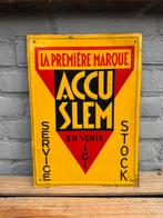 Accu Slem oud reclamebord, Verzamelen, Merken en Reclamevoorwerpen, Ophalen of Verzenden, Gebruikt, Reclamebord
